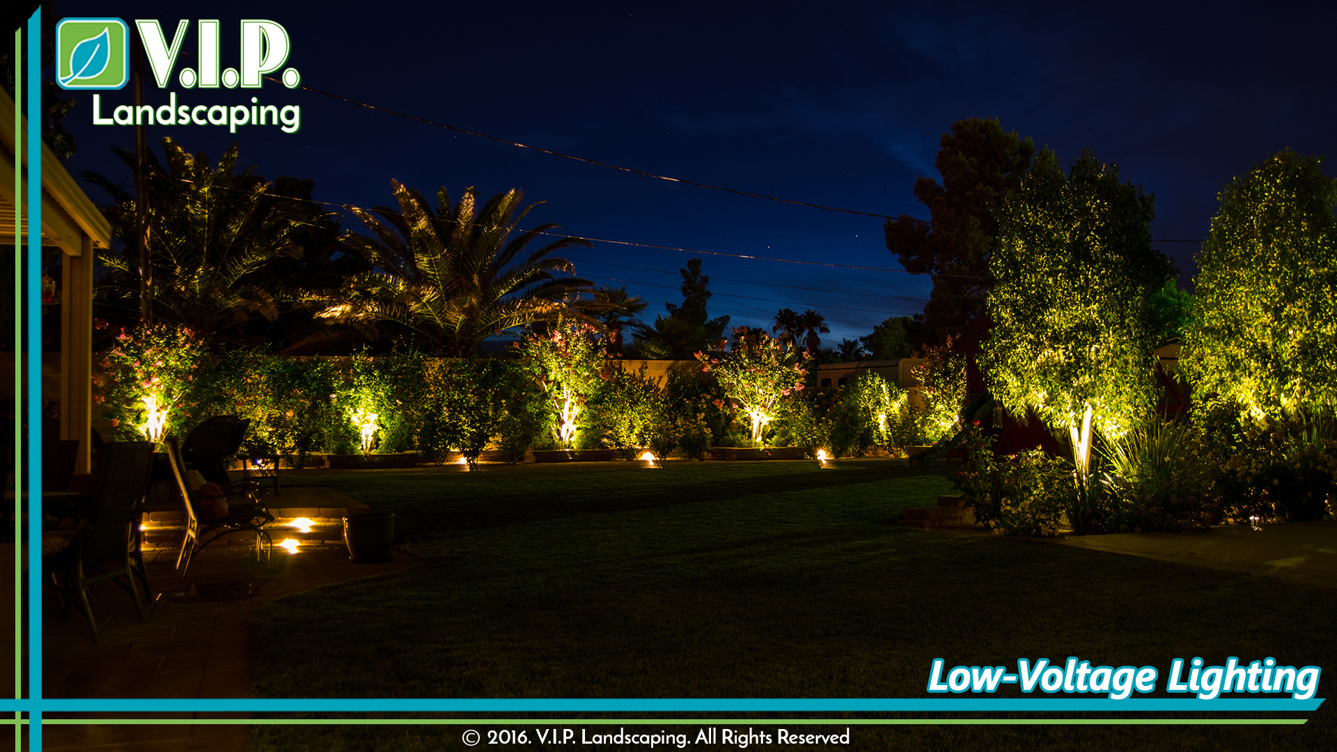 outdoor living elements: low-voltage lighting